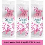 Gillette Simply Venus 2 Basic Kullan At 5'li 3 Adet Tıraş Bıçağı