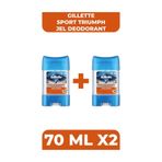Gillette Sport Triumph Jel Deodorant, 70 ml x2, Set