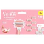 Gillette Venus Comfortglide SpaBreeze Kadın Tıraş Bıçağı Yedekleri - 6 Adet Jel Çubuklu, Kayganlık ve Konfor Sunar