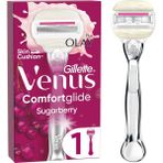 Gillette Venus ComfortGlide Sugarberry Kadın Tıraş Makinesi 5 Bıçaklı Jel Barlı Ergonomik Sap 1 Yedek Başlık