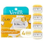 Gillette Venus ComfortGlide Womens Razor Blade Refills, 4 Count, Infused with Olay Coconut Scent