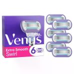 Gillette Venus Ekstra Pürüzsüz Swirl Kadın Tıraş Bıçağı Yedekleri, 6'Lı Paket, Uzun Süre Ekstra Pürüzsüz Bir Tıraş İçin 5 Dayanıkl