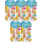 Gillette Venus Riviera Kadın Tıraş Bıçağı 3 Bıçaklı Kaymaz Gövde ile 10'lu Set