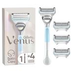 Gillette Venus Satin Care kadın tıraş makinesi, bölge için, 4 yedek bıçak