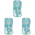 Gillette Venus Sensitive Kullan At Kadın Tıraş Bıçağı 3’lü (3 paketi)
