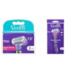 Gillette Venus Swirl Yedek Kadın Tıraş Bıçağı 2'li ve Gillette Venus Extra Smooth Swirl Tıraş Makinesi + Yedek Başlık