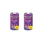 Gillette Venus Venus 3 Renkli Kullan At Tıraş Bıçağı 6 Adet (4+2) x 2 Paket