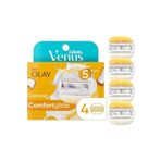 Gillette Venus Venus Comfortglide Coconut Scent Plus Olay Kadın Tıraş Bıçağı Yedekleri, 4 Adet