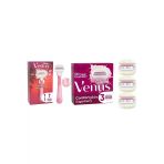 Gillette Venus Venus Sugarberry Kokulu Miami Kadın 5 Bıçaklı Tıraş Makinesi + 3 Adet Yedek Başlık
