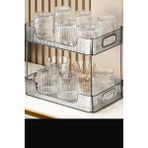 Gilli Store 2 Katlı Makyaj Organizeri Ofis Organizer Banyo Organizer Mutfak Organizer Düzenleyici - Gümüş