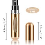 Gilli Store Cep Parfüm Şişesi Atomizer Seyahat Doldurulabilir Parfüm Şişesi Cep Kolonya Şişesi Renkli 5 ml - Altın