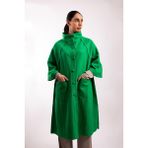Gils Butik Yeşil Oversize Keçe Kaban - Standart