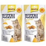 GimCat 2x60 gr Nutripockets Peynir Taurin Kedi Ödülü