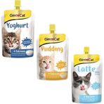 GimCat 3x150 gr Puding-Yogurt-Latte Cat Milk Kalsiyumlu Sıvı Kedi Sütü
