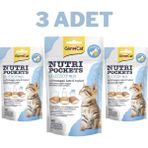 GimCat 3x60 gr Nutripockets Mix Yavru Kedi Ödülü