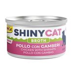 GimCat 70 gr Shinycat Broth Karidesli Tavuklu Ton Balığı Kedi Maması