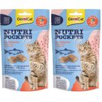 GimCat Kedi Ödül Tableti Np Fish With Salmon 60 gr 2li paket