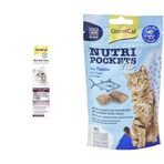 GimCat Malt Soft Extra 100 gr Kedi Macunu + Nutripockets Somonlu 60 gr Kedi Ödül Tableti