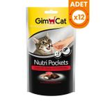 Gimcat Nutri Pockets Biftek Malt Kedi Ödül Maması Tablet - 60 Gr 12 Adet