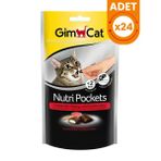 Gimcat Nutri Pockets Biftek Malt Kedi Ödül Maması Tablet - 60 Gr 24 Adet
