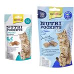 GimCat Nutripockets Dental 60 gr Kedi Ödülü + Np Ton Balıklı 60 gr Kedi Ödül Tableti
