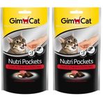 GimCat Nutripockets Kedi Ödülü Biftek Malt 60 gr 2li paket