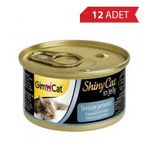 GimCat Shinycat 70 gr 12 Adet Jöle İçinde Ton Balıklı ve Karidesli Kedi Konservesi