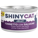 GimCat Shinycat 70 gr Jöle İçinde Somonlu ve Ton Balıklı Kedi Konservesi
