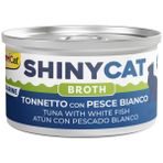 GimCat Shinycat Broth 70 gr Sos İçinde Beyaz Balıklı ve Ton Balıklı Kedi Konservesi