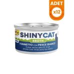 Gimcat Shinycat Broth Sos İçinde Beyaz ve Ton Balıklı Konserve Kedi Maması - 70 Gr 12 Adet