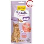 Gimcat Snack Cream Duo Somonlu - Domatesli Kedi Ödülü 6X15gr X 4 Adet