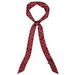 GIMIRO Bayan saten kemer 5 cm x 195 cm bant imitasyon ipek uzun şal elbise bel şapka aksesuarı, Koyu Kırmızı Jz-h03, 5cm*195cm