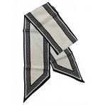 GIMIRO Saten ipek şal 148 x 13,5 cm kravat çift katmanlı bel blazer, manto, elbise için, 47#LXG Siyah - Beyaz, 148cm x 13,5cm