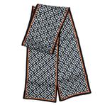 GIMIRO Saten ipek şal çift katmanlı 150 x 16 cm kravat çiçek bel kemeri blazer, manto, elbise için, 7# Turuncu/Siyah/Beyaz Üniseks, 150cm x 16cm