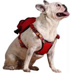 Gimme Kırmızı Çantalı Göğüs Tasması,Köpek Sırt Çantası – Göğüs Tasması İşlevli, Geri Dönüştürülmüş Malzeme, Ayarlanabilir, Çok Cepli, 5 Renk Seçenekli, Small Recycled