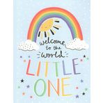 Gina B Designs Anne ve Baba, Yeni Ebeveynler, Yeni Anne, vb. İçin Dünya Little One Yeni Bebek Tebrik Kartına Hoş Geldiniz Size ve Tatlı Bebeğinize Sevgi - Tebrikler!