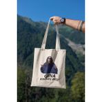 Gina Knows Best Brooklyn Nine Nine Baskılı Omuz Çantası %100 Pamuklu Tote Bag Ham Bez Çanta - Bej