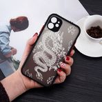 GINASH COOL Dragon Mat Darbeye Dayanıklı Telefon Kılıfı iPhone 11 12 13 14 Pro XS Max XR Crystal Clear Sert Kapak iPhone 7 8 Plus Mini, Siyah, 8, iphone 13ProMax