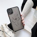 GINASH Komik Soyut Sanat Hatları Moda Telefon Kılıfları Karikatür Kadın Kapak iphone SE2 7 8 Artı XR XS XS MAX 11 14 12 13 Pro Max Coque, siyah çizgi 4, iPhone 13 Mini