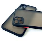 GINASH Lens Koruyucu Darbeye Dayanıklı Mat Şeffaf Sert PC Kılıfı iPhone 14 13 Pro Max 12 11 MiNi XR XS X 7 8 Plus 6 S SE Lüks Yumuşak Kapak, Siyah, iPhone 12 ProMax
