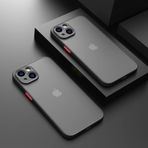 GINASH Lüks Darbeye Dayanıklı Zırh Mat Telefon Kılıfı iPhone 14 13 Pro Max 12 11 Pro Max XS Max XR X 8 7 Plus Şeffaf Silikon Tampon Kapağı, Siyah, iPhone 6Plus 6SP