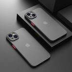 GINASH Telefon Kılıfı iPhone 14 13 12 11 Pro X XR XS Max 7 8 Plus 6 6s SE 13 Pro Max Kontrast Renkli Çerçeve Mat Sert PC Koruyucu Kılıf, Siyah, iPhone X veya XS için