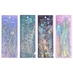 GINCEVHY 80 Adet Holografik Glitter Çıkartma Seti-Müzik Notası, Zincir, Dantel, Kelebek Malzeme Çıkartma Paketi Scrapbooking için Dekoratif, Kendin Yap Sanat El Sanatları, Önemsiz Günlük Malzemeleri