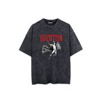Ginevra Unisex Yıkamalı Led Zeppelin Baskılı Oversize T-shirt