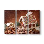 Gingerbreat Tablosu 111 x 75-3 Parçalı