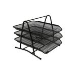 Gingko 3 KATLI METAL TEL EVRAK RAFI SİYAH