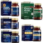 Ginkgo Biloba 60 Tablet+Selenyum+Biotin+Vitamin Max(C,d,zinc)+B Vitamin Complex