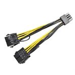 Gintai Grafik Kartı Güç Kablosu CPU 8-Pin Erkek - Çift PCIe 8-Pin Dişi Adaptör için değiştirme NVIDIA Tesla K80/M40/M60/P40/P100 030-0571-000 (10 cm)