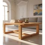 Ginza Orta Sehpa Masif Ağaç Ahşap 120 x 80 - meşe