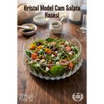 GİNZAMAİSON Kristal Model Cam Salata Kasesi 23 cm - Şık ve Dayanıklı Servis Kasesi